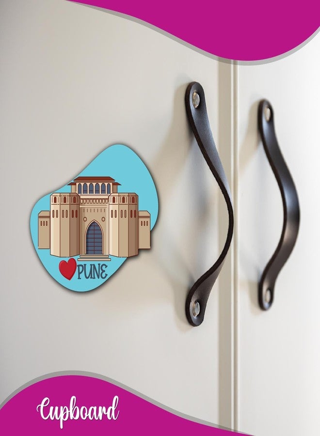 Bhai Please Pune Shaniwar WADA City Wooden Fridge Magnet (Pack of 1) | Place, State, Souvenir, Destinations, Travel, Adventure Fridge Decoration | Gift for Friends, Colleagues, Foreign Delegates| - Image 2